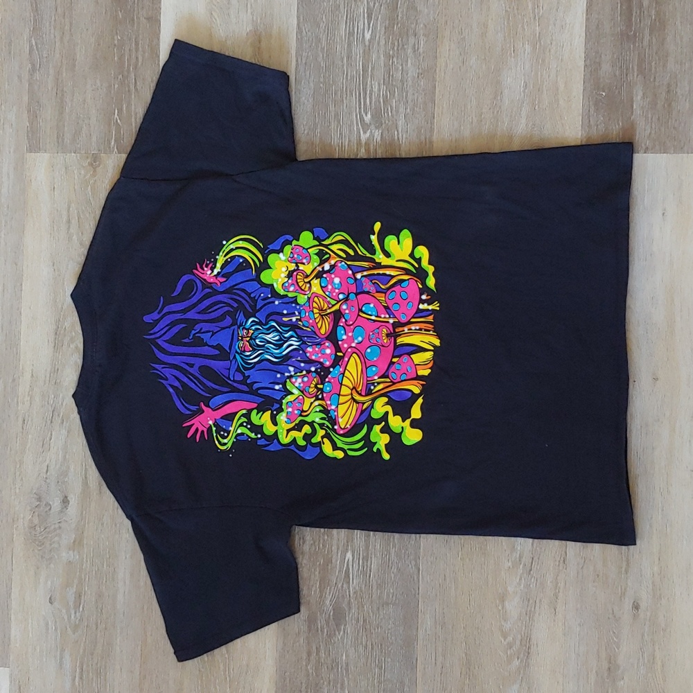 ALAB Black Graphic T-Shirt 100% Cotton Size M